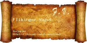 Flikinger Vazul névjegykártya